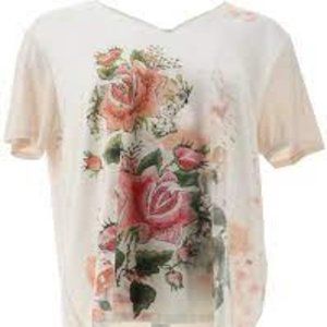 LaBellum Hillary Scott Mixed Media Printed Tee
